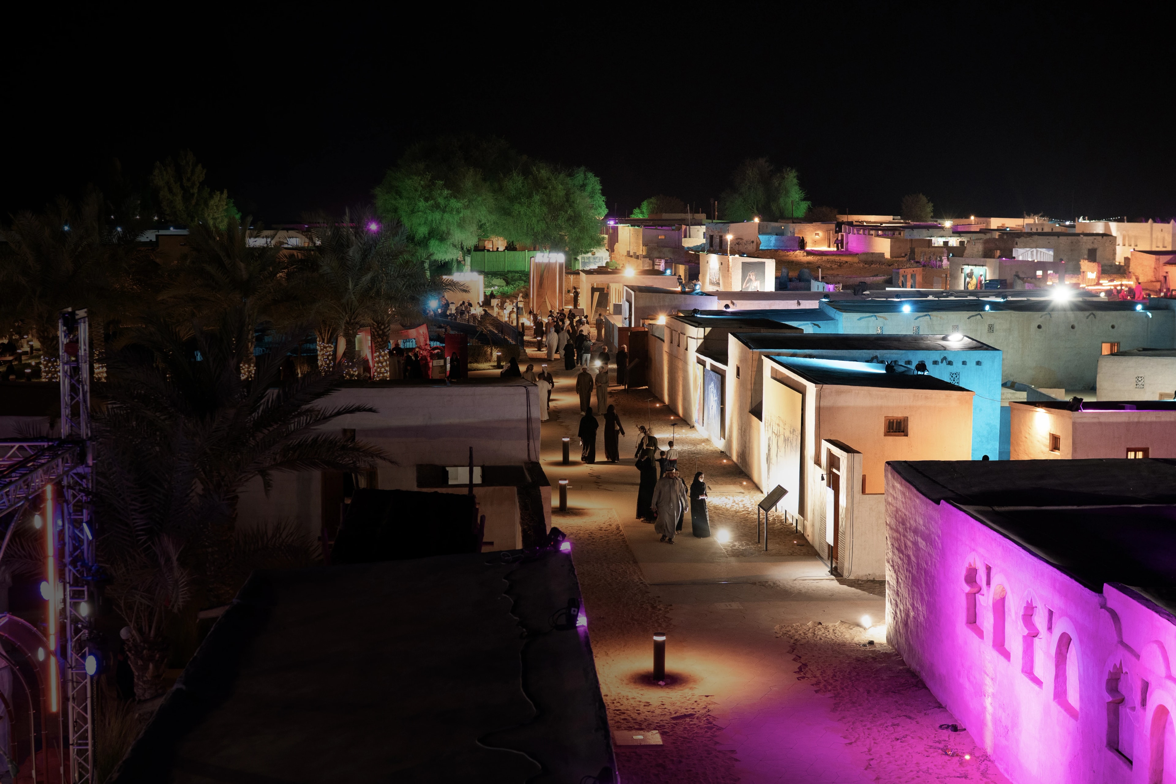 Ras Al Khaimah Art Festival at night