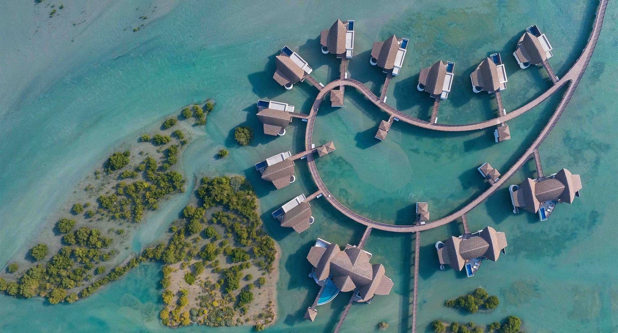 Anantara Mina Ras Al Khaimah Resort over the mangroves