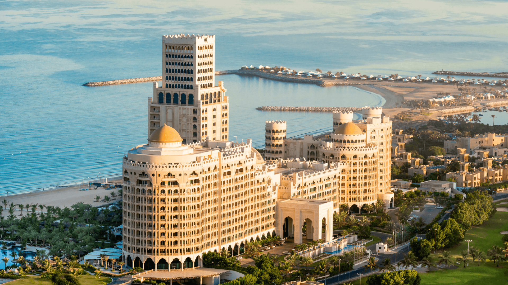 Waldorf Astoria Ras Al Khaimah beside the Arabian shoreline