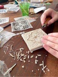 Plaster Tile Making