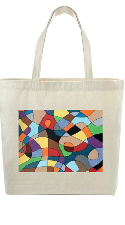 Connecting Dots on Tote Bag Painting with Aysha Al Tenaiji